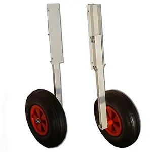Pair of Heavy Duty Aluminum Alloy <strong>Dinghy</strong> Launching <strong>Wheels</strong> for Inflatable Boats 14 Inches - Product Image 1