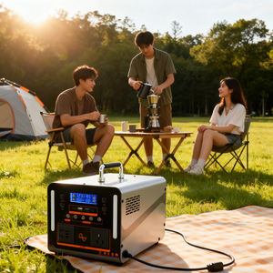 Estación de Energía Portátil de Litio Ternario, Onda Pura/Modificada, 2 AC220V50Hz 100W, Entrada Solar DC, LED SOS, Carga para Auto, 2500+ Ciclos - Product Image 3