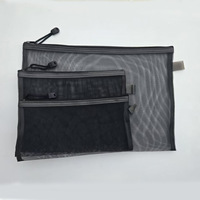 Dossiers de fichiers de documents étanches transparents en nylon léger A4 Sacs de fichiers à fermeture éclair en maille pour l'organisation