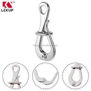 ตะขอเกี่ยวแบบพับได้สำหรับงานหนัก ขนาด 4 นิ้ว ทำจากสแตนเลส 316 สำหรับเรือ พร้อมห่วงสำหรับแพชูชีพ - Product Image 5