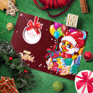 Solo <span class=keywords><strong>Navidad</strong></span> Santa Claus pingüino muñeco <span class=keywords><strong>de</strong></span> nieve árbol ciervo diamante pintura tarjetas <span class=keywords><strong>de</strong></span> felicitación para adultos vacaciones amigos familia - Product Image 4