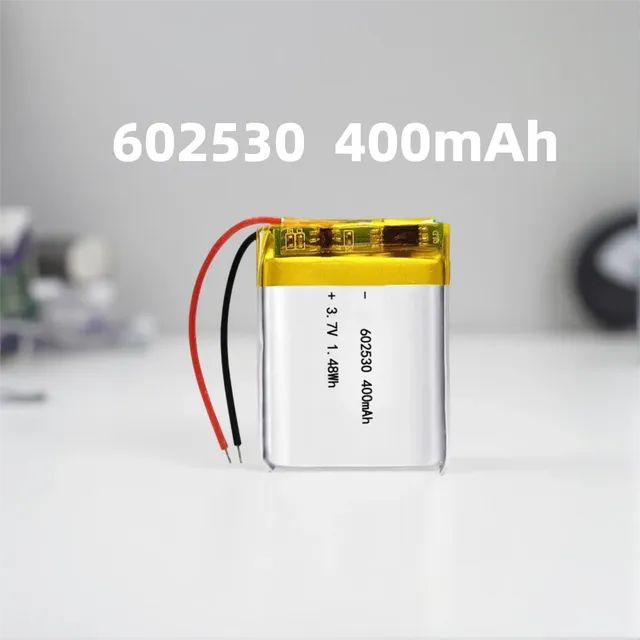 602530 3.7V 400mAh Li-Polymer Battery Rechargeable LiPo Battery for Earbuds Bluetooth Headset Small Electronics 602535 602040