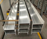 Profilé d'extrusion en aluminium en forme de H série 6000 usiné CNC, services de découpe et de fraisage sur mesure, tempérage T3-T8