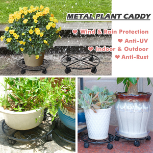 Plant Caddy with <b>Wheels</b> Heavy Duty Metal Plant Stand with <b>Wheels</b> Plant Dolly Rolling Plant Stand Plant Roller with <b>Casters</b> - Product Image 4