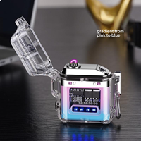 Briquet à arc électrique en métal, briquet électronique USB, logo plasma, rechargeable, briquet de luxe personnalisé, étui