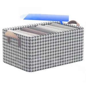 Caja de almacenamiento de <span class=keywords><strong>ropa</strong></span> plegable rectangular con tapa de más de 35L de capacidad para almacenamiento de guardarropa y pantalones domésticos - Product Image 2