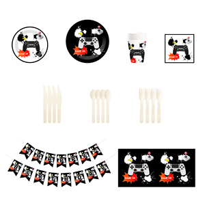 DAMAI - Decoración Personalizada para Fiestas de Cumpleaños Infantiles con Temática de Videojuegos, Juego de Vajilla para Fiestas de Juegos o Cumpleaños de Niños - Product Image 6