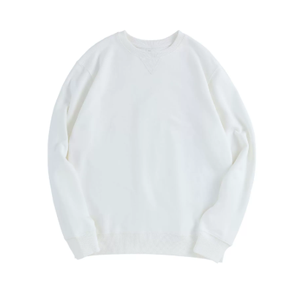 Sudadera de cuello redondo de algodón peinado grueso de 380 g, jersey de felpa de manga larga, top informal - Product Image 5