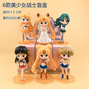 10 Estilos de Figuras Miniatura de Tsukino Usagi Makoto, Figura de Anime de <span class=keywords><strong>Sailor</strong></span> <span class=keywords><strong>Moon</strong></span>, Caja Misteriosa Sorpresa de Juguetes - Product Image 5