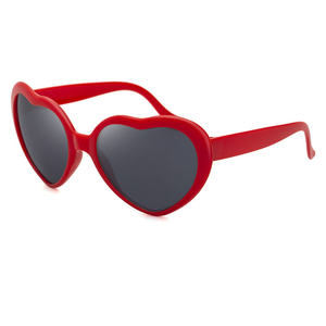 Lunettes de soleil <span class=keywords><strong>en</strong></span> forme de coeur pour femmes avec lumières à changement de couleur Lunettes de diffraction nocturne pour les occasions de Noël - Product Image 5