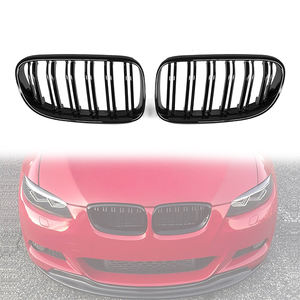 LUMA Factory 2010-2013 pour BMW Série 3 <span class=keywords><strong>E92</strong></span> <span class=keywords><strong>Calandre</strong></span> de pare-chocs avant <span class=keywords><strong>Noir</strong></span> brillant/<span class=keywords><strong>Noir</strong></span> mat Couleur carbone M Double lamelle Matériau ABS - Product Image 1
