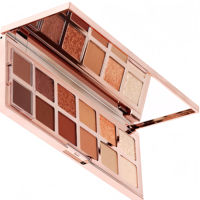 Palette de fards à paupières de luxe imperméable, vente chaude, marque privée, maquillage naturel longue tenue, fini scintillant et mat, fard à paupières végétalien, vente en gros