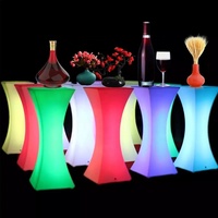 Nouveau 16 changement de couleur led barre lumineuse table et chaise meubles de fête rechargeable led mobilier lumineux