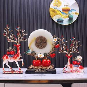 Figurine sculptée en résine époxy Lucky Elk, art populaire, décoration pour meuble TV, véranda, cave à vin, cadeau de pendaison de crémaillère, cadeau pour une nouvelle maison - Product Image 4