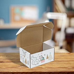Caja de Cartón Corrugado Blanca Pequeña para Envíos, Caja de Transporte para Avión 6x4x3, Caja de Embalaje para Correo - Product Image 6