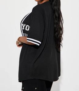 Custom <b>Women</b> Plus Size Short Breathable <b>Baseball</b> Jersey <b>T</b>-<b>Shirt</b> Sublimation Print Design Sport Uniform Fashion Casual <b>Shirt</b> - Product Image 2