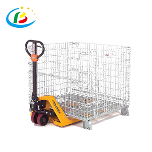 Bán buôn bền bột bọc thép dây lưới lồng Pallet lưu trữ giỏ <span class=keywords><strong>container</strong></span> cho hàng tồn kho quản lý - Product Image 1