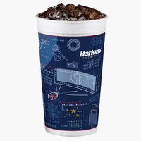 Gobelets de cinéma 32oz avec couvercle et paille