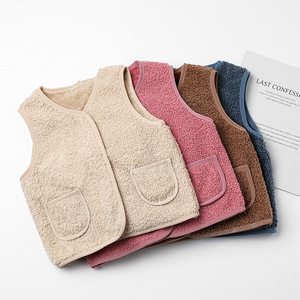 <span class=keywords><strong>Gilet</strong></span> en velours côtelé chaud uni à fermeture éclair style coréen pour enfants, collection Printemps-Automne-Hiver, vêtement d'extérieur pour garçons - Product Image 6
