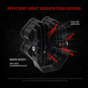 Nouveau phare LED ambre 12V 4 pouces, blanc/jaune, antibrouillard, feux de jour, tout-terrain, pick-up/UTV/SUV, accessoires, 50W, 9000 lumens - Product Image 5