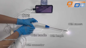 Endoskopi HD USB semi-kaku, solenoid dengan <span class=keywords><strong>2</strong></span> arah Digital portabel sekali pakai untuk Vet - Product Image 3