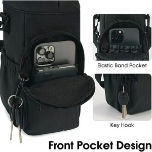 Porta Botellas de Agua con Correa, Muestra Gratis, para Botellas de 32oz y 40oz, Bolsa Aislante con Bolsillo para Teléfono - Product Image 4