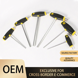 Hex <b>Key</b> Set Metric Chrome Vanadium Steel Industrial Grade Natural Finish <b>T</b> Handle Design - Product Image 4