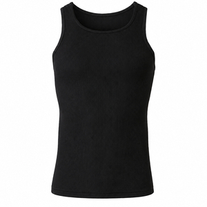 Canotta da <span class=keywords><strong>Uomo</strong></span> Senza Maniche in Cotone a Costine, Alta Elasticità, Morbida e Traspirante, Personalizzabile, per Uso Quotidiano e Palestra - Product Image 6