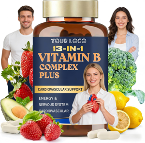 Vitaminas para el Manejo del Estrés, Suplemento de Vitamina <span class=keywords><strong>B</strong></span> en Cápsulas para el Metabolismo y la Salud del Sistema Nervioso, Vitaminas <span class=keywords><strong>B</strong></span> Activas - Product Image 1
