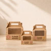 Boîte à gâteau d'anniversaire, boîte d'emballage pour pâtisserie, boîte d'emballage transparente avec fenêtre, gobelet en papier personnalisé avec impression de logo, boîte à gâteau personnalisée