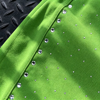 Pantalon de survêtement OEM personnalisé pour homme, streetwear vintage en coton, décontracté, coupe ample, effet vieilli, broderie et strass, double taille
