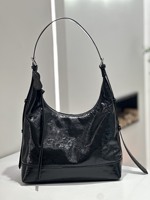 Sac Hobo Vintage en Cuir de Vachette Huilé et Ciré, Sac à Bandoulière Souple Grande Capacité, Fourre-tout Tendance Streetwear pour Femme, Tendances Printemps 2026