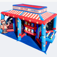 Structure gonflable 6 en 1 : Toboggan aquatique vache, aire de jeux, circuit maison de maïs, château gonflable, mur d'escalade. Idéale pour fêtes, événements promotionnels et usage commercial.