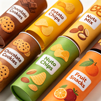 Boîte cylindrique personnalisée en papier kraft écologique pour café/thé en vrac, avec design, pour emballage alimentaire