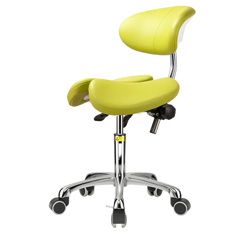 Hastane sandalyesi laboratuvar iskemlesi hastane doktor hemşire eyer sandalye ergonomik sele koltuk yüksekliği ayarlanabilir