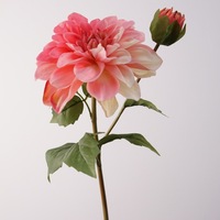 2 Tangkai Bunga Dahlia Sutra Buatan untuk Dekorasi Rumah, Pernikahan, Wisuda, Halloween, Dalam/Luar Ruangan, Ornamen Baru, Kain Cantik