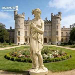 Soldat romain grandeur nature en pierre synthétique pour place européenne, figurine d'art vintage en grès artificiel - Product Image 1