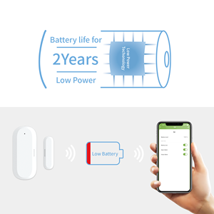 Sensore di Sicurezza Antifurto Zigbee per Casa Intelligente, Controllo Remoto Tuya, per Porte e Finestre Interne, Magnetico in ABS, Bianco, Batteria da 1,5 Anni, <span class=keywords><strong>Venz</strong></span> - Product Image 2