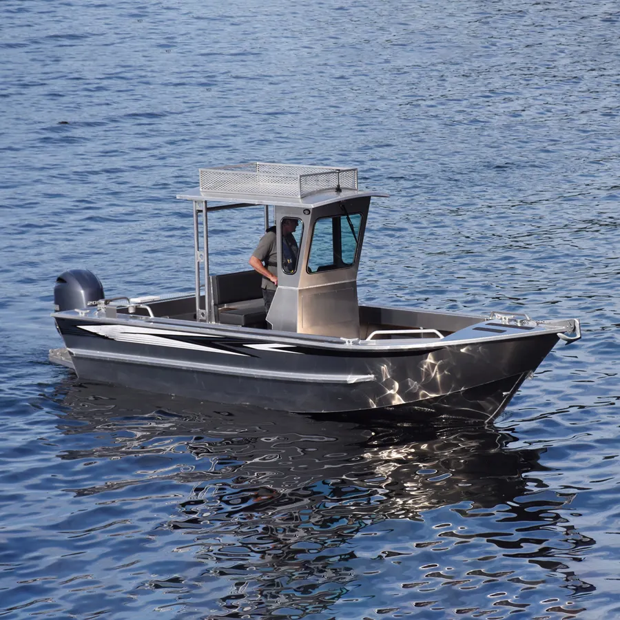 Barco de pesca com console centro de alumínio, barco de alumínio soldado para venda, 2022