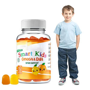 Vitaminas gomosas DHA deliciosas naturales para niños Suplementos herbales de caramelo gomoso tricolor con soporte O Em - Product Image 1