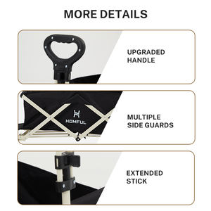 STARRYHEART Portable Heavy Duty Folding <b>Utility</b> Garden <b>Cart</b> All Terrain Beach Wheels 220lbs Weight Capacity OEM Customizable for - Product Image 5