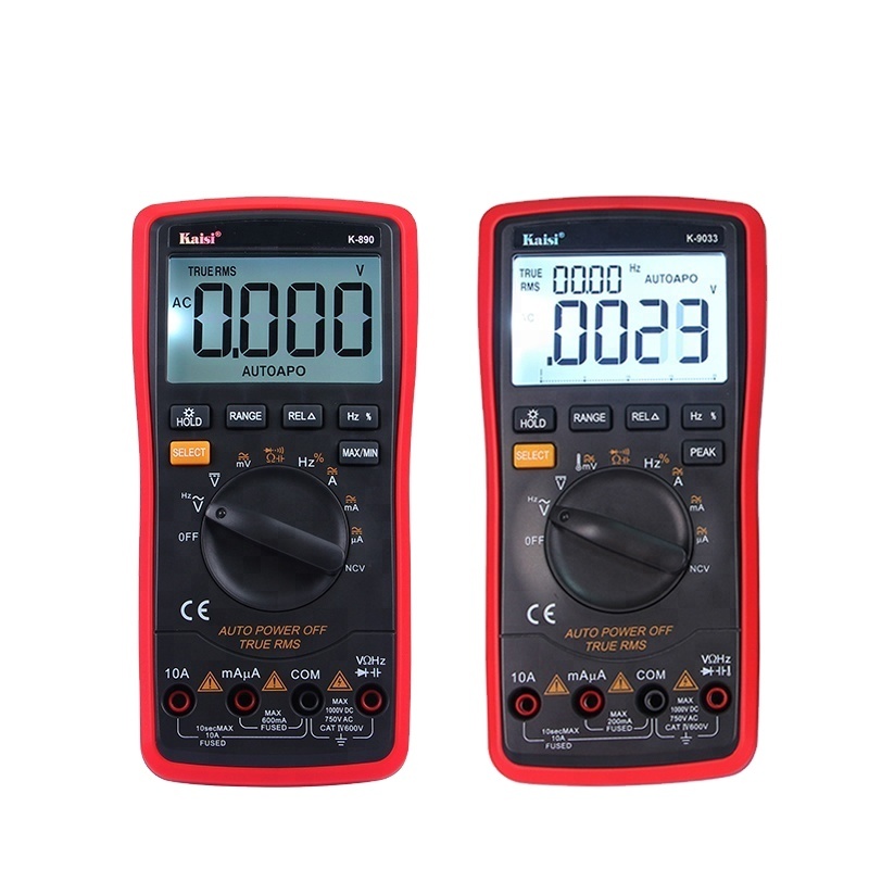 Kaisi 890 phone repair fully protected large LCD display auto range digital multimeter