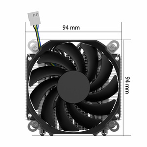 ฮีทซิงค์ระบายความร้อนซีพียูแบบอากาศสำหรับ HTPC ทำจากอะลูมิเนียม พร้อมฮีทไปป์ทองแดง 4 เส้น พัดลมเงียบ PWM ขนาด 90 มม. แบบ 4 พิน สำหรับระบายความร้อนหน่วยประมวลผลเดสก์ท็อป - Product Image 2