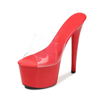 Chaussures à talons hauts en gros directement de l'usine, multicolores, talons hauts de 17 cm, talons hauts de haute qualité, pantoufles à talons hauts pour femmes