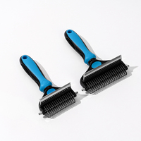 Brosse de toilettage pour chien Histotree RQ-Q26008 de luxe, double face, en acier inoxydable, écologique, avec logo personnalisé