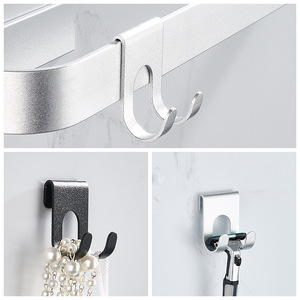 Crochet inversé en aluminium Jcity 4x2cm pour rangement de salle de bain, cuisine, ou comme porte-vêtements - Product Image 4
