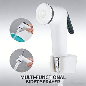 Pistolet de pulvérisation pour toilettes, buse de bidet haute pression, portable, fixation murale, installation facile, forme ronde, trou unique - Product Image 5