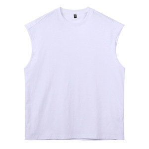 Chaleco de Lona Sin Mangas de Algodón Puro Tiyo para Hombre, Estilo Americano, Cuello Pequeño, Color Sólido, Casual, Transpirable, para Verano - Product Image 1