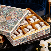 Boîte d'emballage cadeau de luxe personnalisée en gros, vide, pour chocolats et dattes, avec séparateur