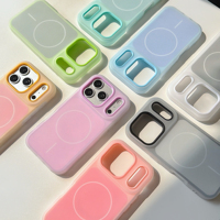 Coque de téléphone magnétique mate 2-en-1 en promotion pour iPhone 17 11 12 13 Pro Max 14 15 16 Plus avec protection intégrale de l'objectif